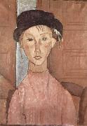 Madchen mit Hut Amedeo Modigliani